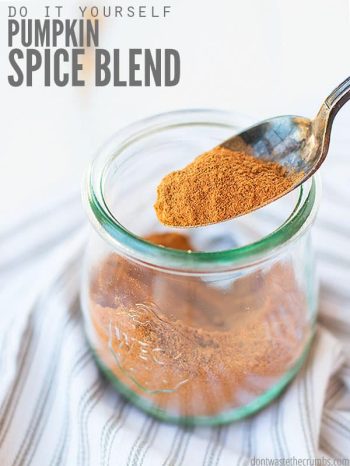 This easy homemade pumpkin pie spice blend makes any beverage you want - coffee, tea, milk - into a pumpkin spiced dream! In under 10 seconds! :: DontWastetheCrumbs.com