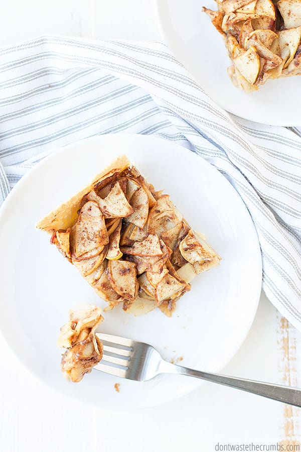 Looking for a way to use apples you picked? This apple slab pie recipe is perfect for that! A great dessert to bring to potlucks, too!