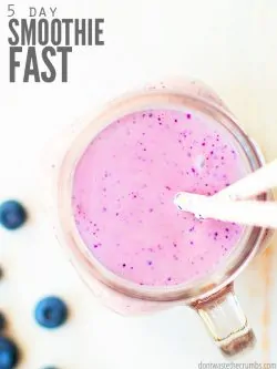 This 5 Day Smoothie Fast cleanses the body gently using fresh fruits and vegetables for five days, never making the same smoothie recipe twice! :: DontWastetheCrumbs.com