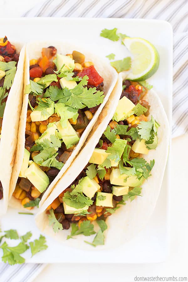 These black bean and corn salsa tacos have become a family favorite. They are easy to make and great for leftovers!