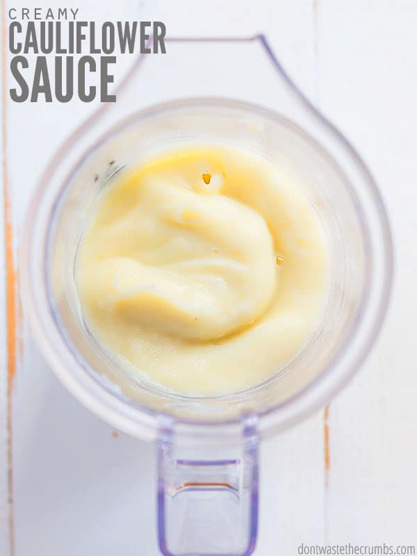 A simple recipe for making a basic creamy cauliflower sauce that can be flavored however you want, making it easy to add vegetables to any meal!