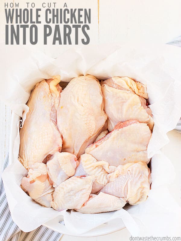 How to cut a whole chicken into parts is a great way to save on food!