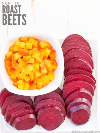 Learn How to Roast Beets with this simple and easy method. Packed with nutrition, red and golden beets are sweet and delicious in season! ::dontwastetheecrumbs