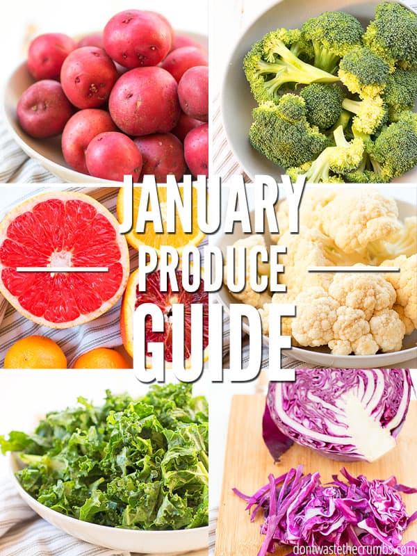 Here is an In Season Produce Guide for January with fresh fruits, vegetables and recipe inspirations to help you prepare wholesome meals for the whole family this winter