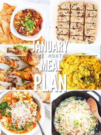 A One-Month Meal Plan for January 2020 full of healthy and easy real food recipes for the whole family! ::dontwastethecrumbs