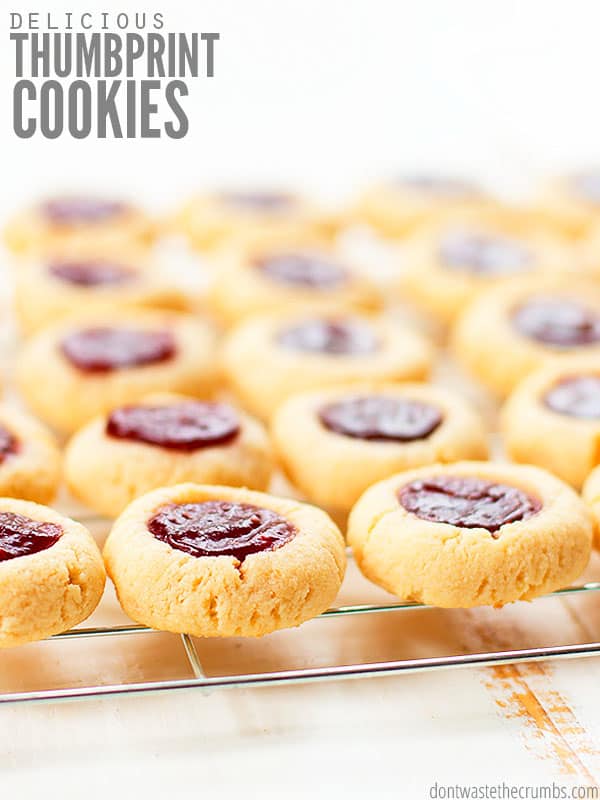 These healthy thumbprint cookies are gluten free, naturally sweetened, and vegan-friendly!
