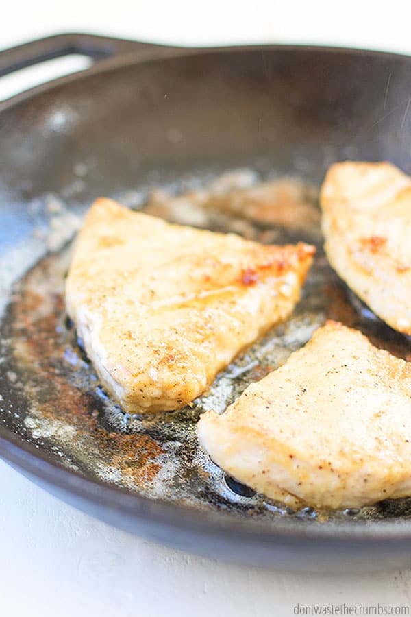 This lemon caper chicken recipe is versatile! You can use fish if you have that on hand instead and it will still taste amazing.