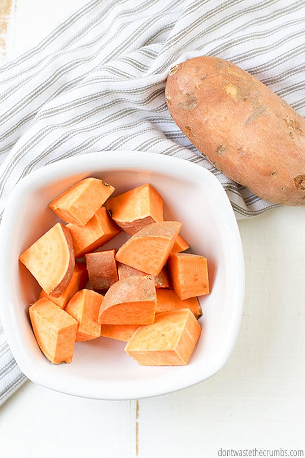 We love sweet potatoes! They’re full of vitamins, minerals and both soluble and insoluble fiber. Try purple sweet potatoes too, since they’re just as yummy as the orange variety.
