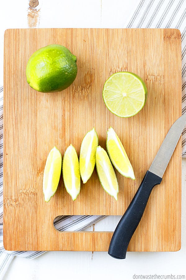 Storing lemon or lime in the freezer is simple! You can freeze whole, sliced, or in wedges. I like to freeze slices for recipes that call for a few lemon slices, and whole for recipes that call for different parts of the lime or lemon.