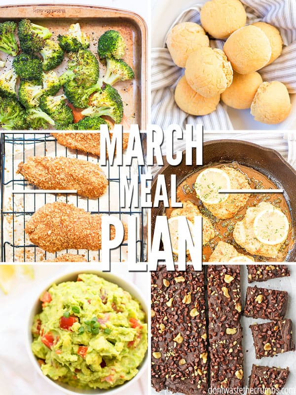 This free Spring Recipes Meal Plan for March will simplify your season! Use the delicious recipes just as they are, or for inspiration, to have budget-friendly meals all month.