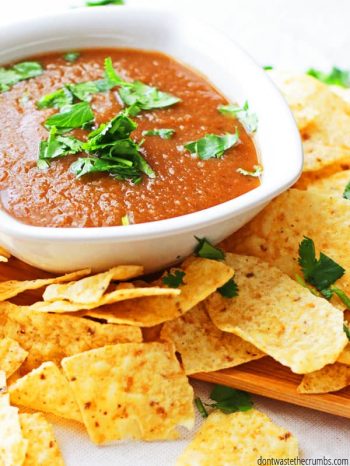 Easy Homemade Salsa Recipe - Don't Waste the Crumbs