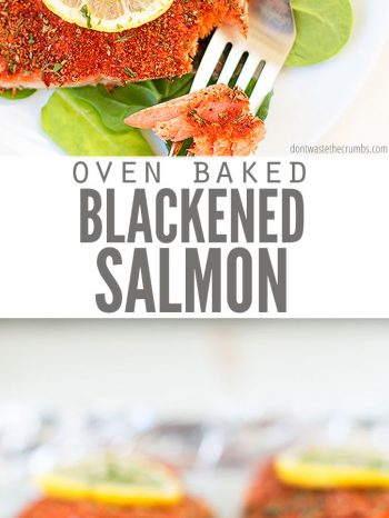 Try this super fast and easy recipe for blackened salmon. Perfect for weeknight suppers when you're short on time. Pair with simple sides like lemon butter asparagus for a healthy and delicious dinner! 