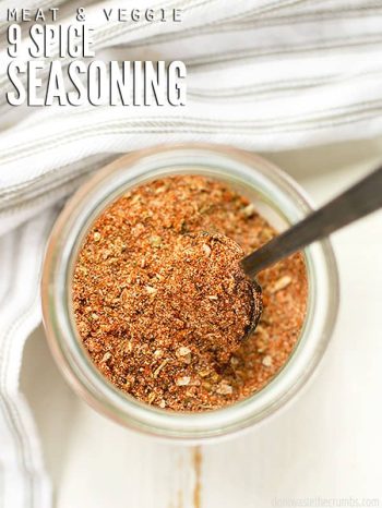 Making your own seasoning is easy with this 9 spice mix recipe - a simple blend of delicious seasonings that works amazing on chicken and vegetables! :: DontWastetheCrumbs.com