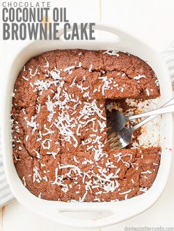 Try this delicious Chocolate Brownie Cake that tastes rich and fudgy like a brownie, but feels light and fluffy like a cake! Serve with fresh fruit or frost as a traditional cake. Makes a great dessert for family suppers such as our Whole Roasted Chicken, or Taco Night.