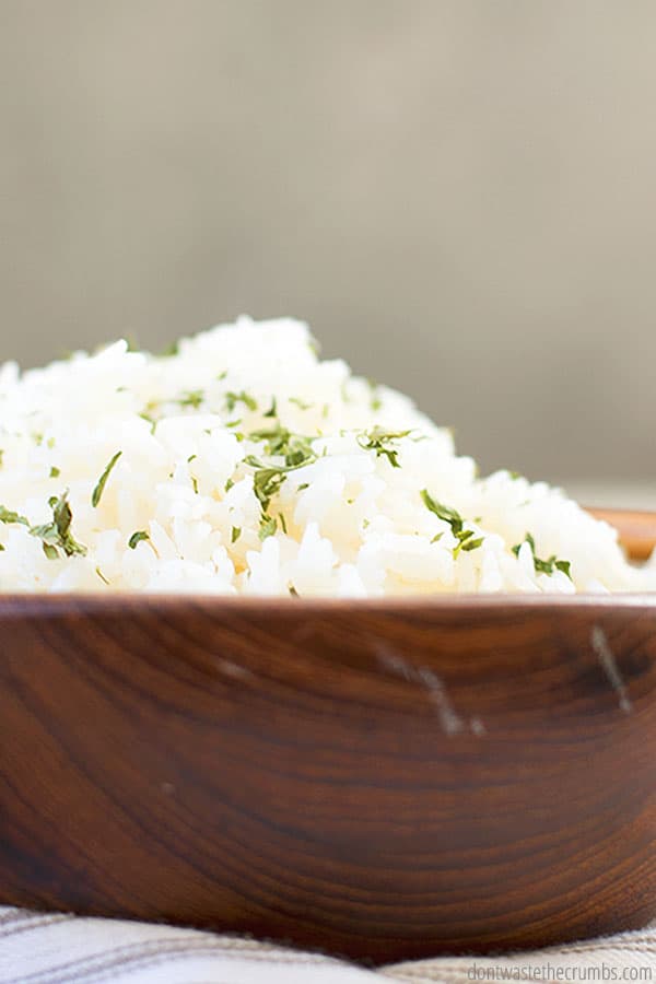 White rice made in the instant pot is easily frozen in 2 cup portions for freezer meal planning. Just thaw, warm and serve perfectly any time you need a side! 