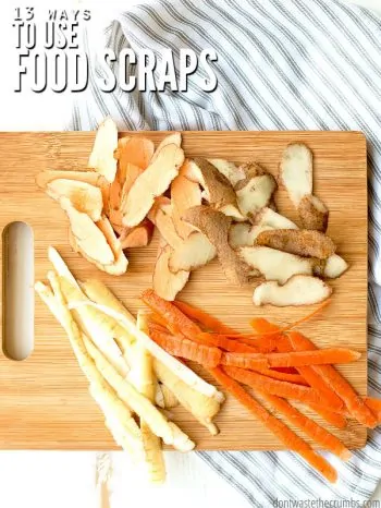 Save money in your budget by finding ways to use your food scraps in the kitchen! Avoids food waste by using what you have on hand! :: DontWastetheCrumbs.com