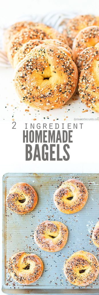 Easy 2 Ingredient Bagels (No Yeast Dough)