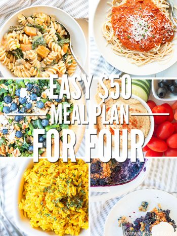 One Week $50 Weekly Meal Plan (family of 4) - Don't Waste the Crumbs