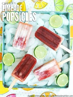 This easy and frugal Cherry Limeade Popsicle recipe is made in a blender with only 4 simple ingredients! Perfect for healthy snacking or for summer parties! :: DontWastetheCrumbs.com