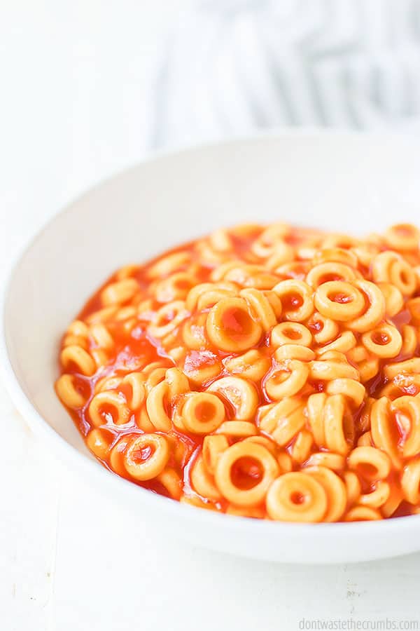 Homemade spaghetti o's are so easy to make and taste way better than store-bought! Enjoy this healthier version of spaghetti o's.