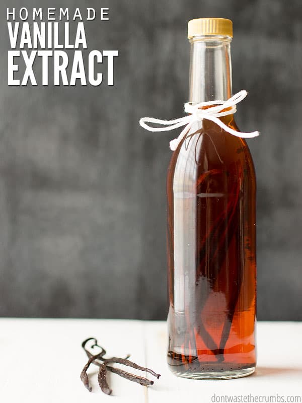 Make 100% pure homemade vanilla extract without added sugar or preservatives. You need just 2 ingredients and a few weeks for tasty vanilla extract! 