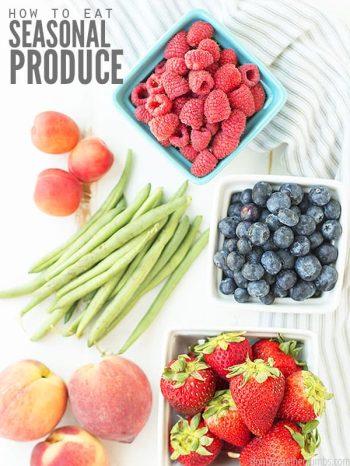 When you eat seasonal produce you will save money AND be healthier. Use this guide to learn why and how to eat seasonal produce! :: DontWastetheCrumbs.com