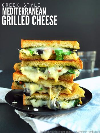 Delicious Mediterranean grilled cheese to switch up sandwich night. My whole family loved this Greek grilled cheese, plus it's frugal and an easy recipe to make! Perfect for a cheap dinner at home - just add soup or salad! :: DontWastetheCrumbs.com