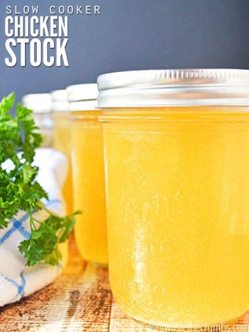 Slow Cooker Chicken Stock Recipe | Don't Waste the Crumbs