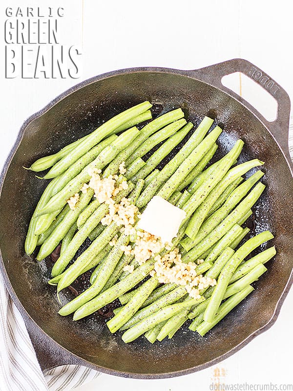 This recipe for Sautéed Green Beans is so buttery and flavorful with fresh garlic. Super easy to make & it comes out perfectly crisp-tender every time!
