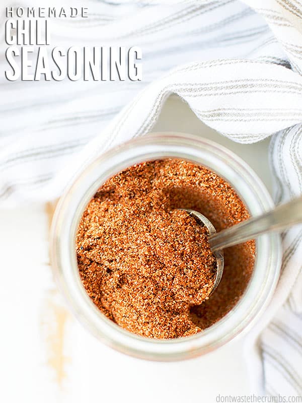 This recipe for Homemade Chili Seasoning is the best and most frugal way to spice up your pot of chili! Naturally gluten and preservative free. Versatile for every type of chili and even roasted potatoes & roasted broccoli too! 
