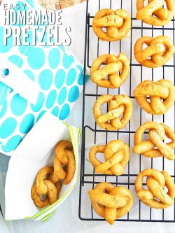 Ready for an easy soft pretzel recipe that comes out delicious and even smells like the ones from a pretzel shop? Gluten-Free option too! :: DontWastetheCrumbs.com