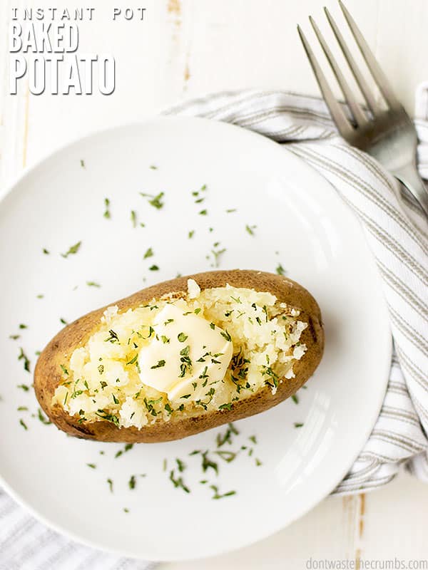Instant Pot Baked Potatoes are a quick and easy recipe for light and buttery baked potatoes that come out wonderfully cooked every time! Enjoy with a bit of homemade guacamole or alongside my favorite burger.