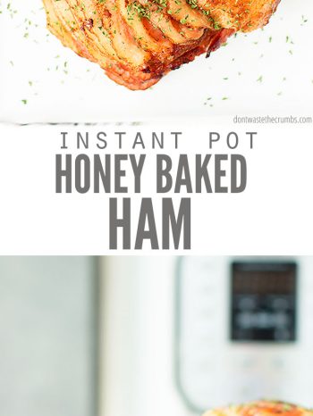 This recipe for Instant Pot Honey Baked Ham is the best way to serve a moist & flavorful ham for the holidays! Warms quickly & easily!