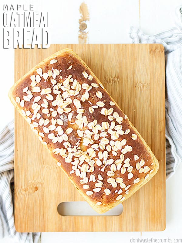This Maple Oatmeal Bread is the best soft & sweet oat bread recipe. So versatile, you can even use leftover oatmeal! Perfect for sandwiches and serves perfectly for dinner with my Classic Slow Cooker Pot Roast!  