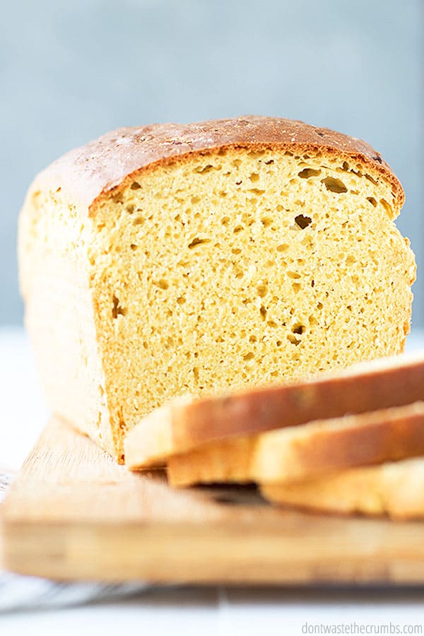 You can use either cooked potatoes or leftover mashed potatoes to make potato buttermilk bread, which gives the bread a lovely yellow hue!  