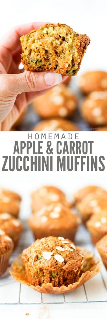 Carrot Zucchini Muffins with Apples