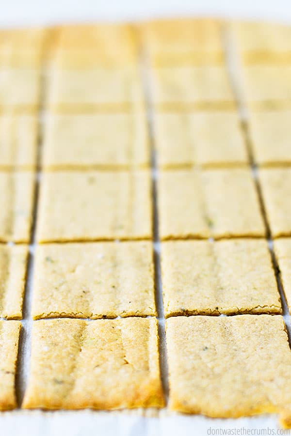 This sourdough cracker recipe is so versatile. Use new or old starter or sourdough discard. You can also make different batches with various flavors like Italian seasoning or rosemary & olive oil!