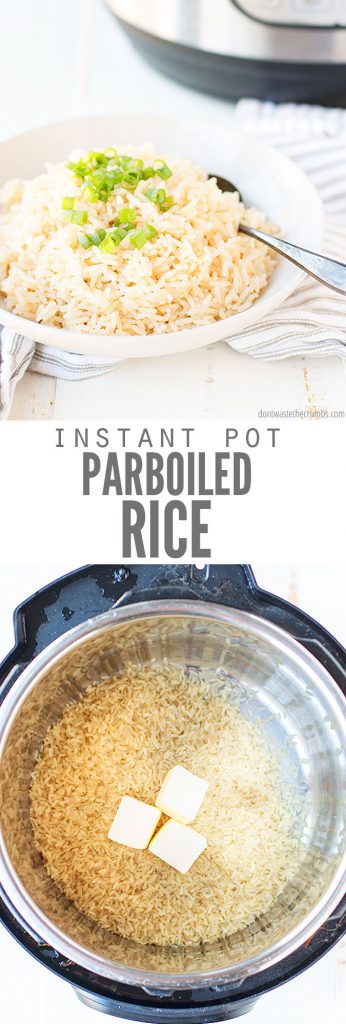 This parboiled rice recipe includes methods for cooking in the Instant Pot, stove-top, and microwave.