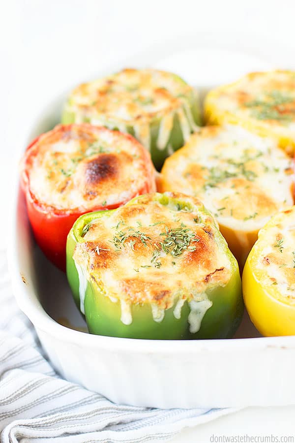 Hearty stuffed peppers are a delicious and healthy take on classic stuffed peppers. Enjoy them baked with cheese and a side of homemade sauce.
