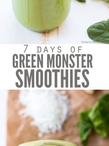 Enjoy 7 Days of Green Smoothie Recipes! They're healthy, quick & easy, and you can even make freezer smoothie packs! Use spinach or kale, and try them with Greek yogurt, kefir, or non-dairy milk.