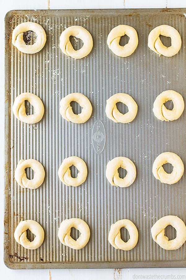 These easy and healthy mini bagels are ready to go into the oven. You can flavor them with different spices and ingredients. They're healthy and homemade and freezer friendly!