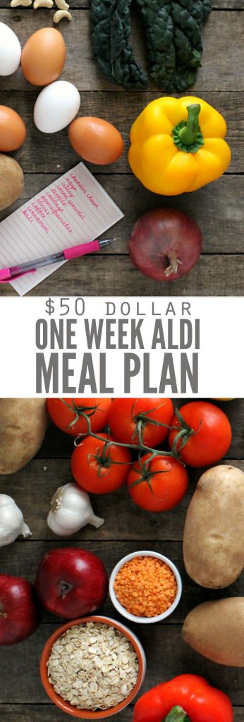Hello Aldi shoppers! This one week $50 meal plan has quick recipes that include tomatoes, onions, potatoes, peppers and eggs, etc. It's 100% real food such as buffalo chicken potatoes and best burgers ever!