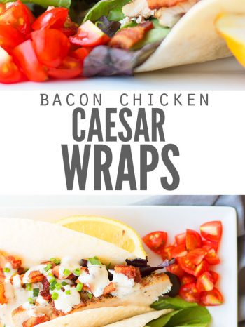 These bacon chicken Caesar salad wraps are better than the restaurant! Easy recipe using shredded or crispy chicken, served with potatoes for an easy meal.