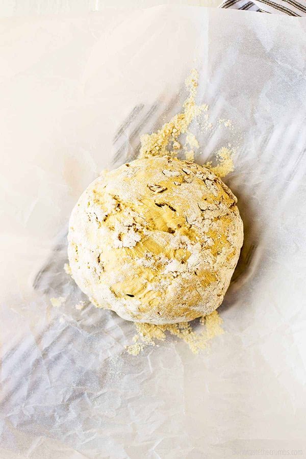 Ball of formed dough