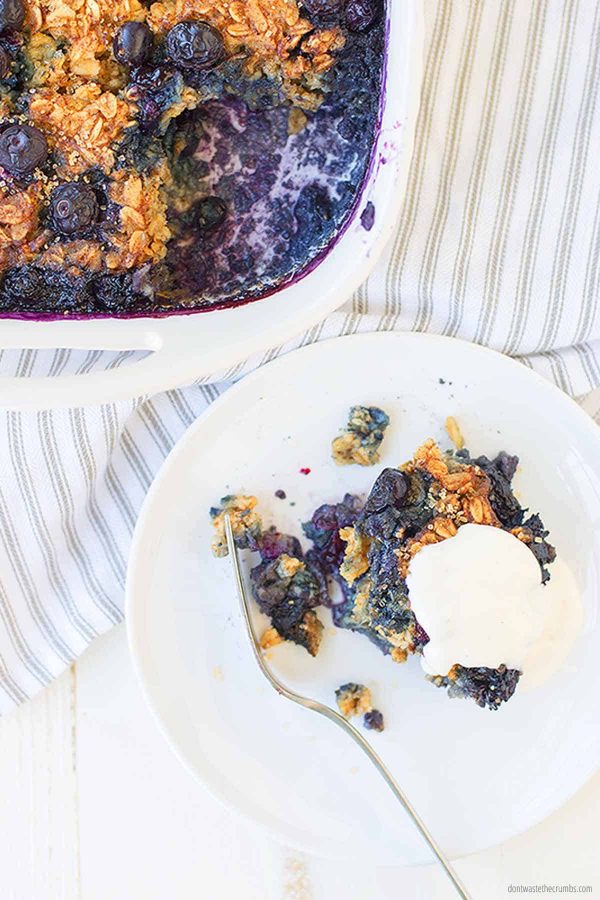 This blueberry baked oatmeal is delicious and is within a weekly meal plan that is for a family of four and the budget is $50 for the week.