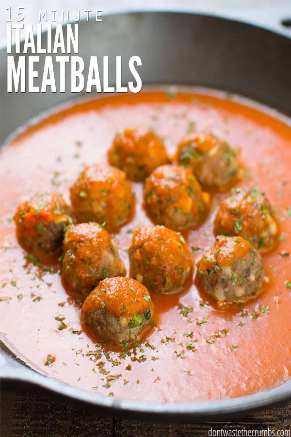 Try this simple meatball recipe with your favorite pasta dinner, or pack it for lunch. It’s freezer-friendly, versatile, and takes only 15 minutes to make!