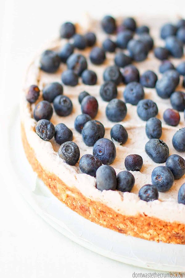 No bake blueberry coconut cream pie