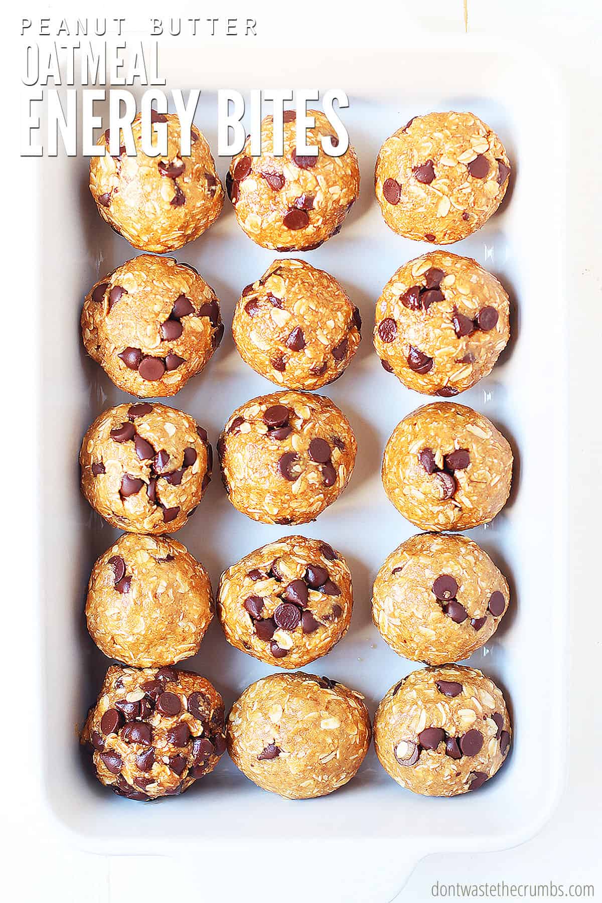 These oatmeal peanut butter energy bites are great for healthy snacking. They are packed with flavor and taste SO good! This recipe doesn't require any baking and only takes a few minutes to make. Try my other no bake treats like sweet and salty energy bites and brownie bites.