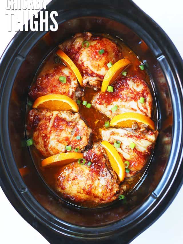 Easy Slow Cooker Chicken Thighs Recipe Don't Waste the Crumbs