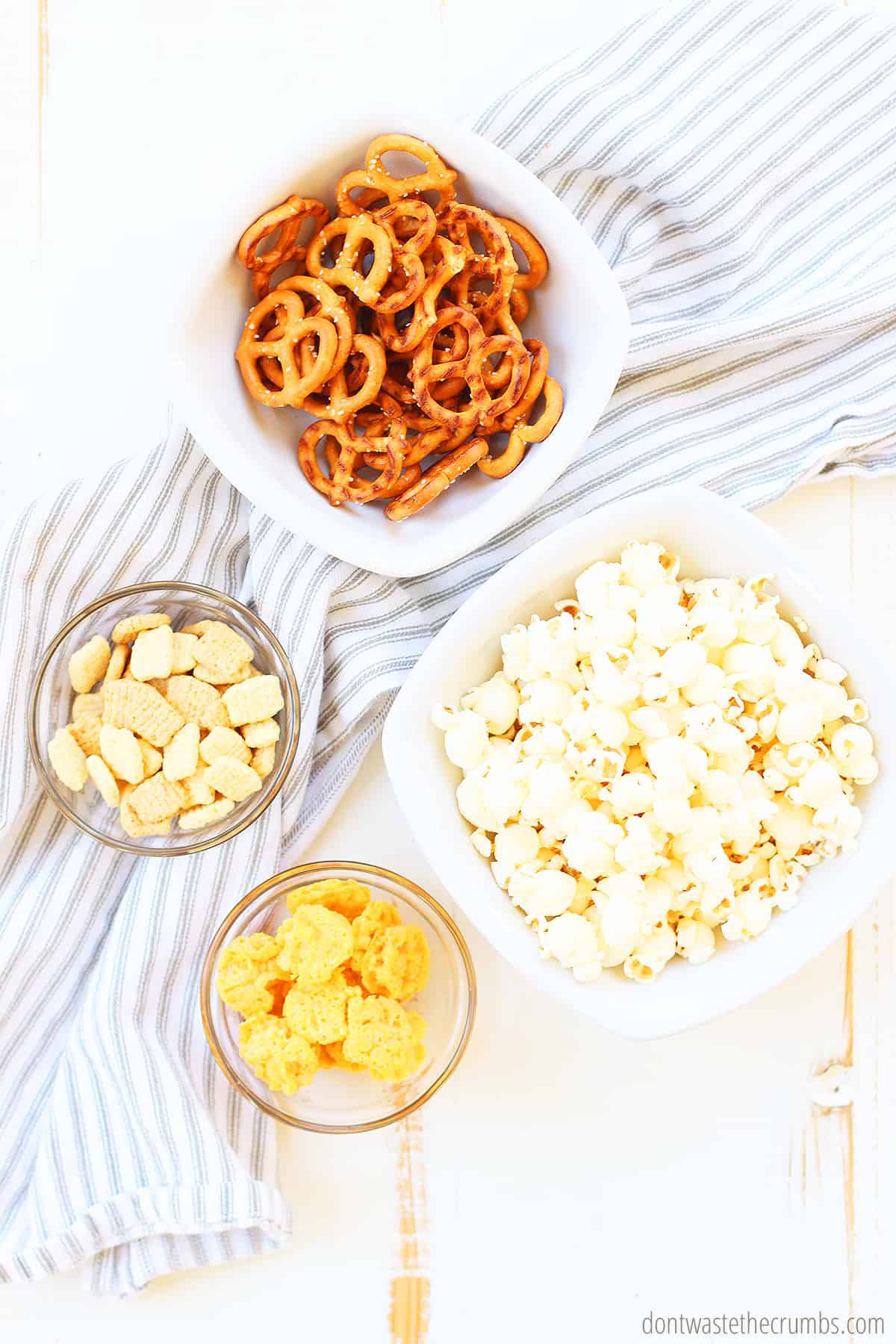 Dry snacks like pretzels, popcorn and crackers are all perfect snacks for road trips.